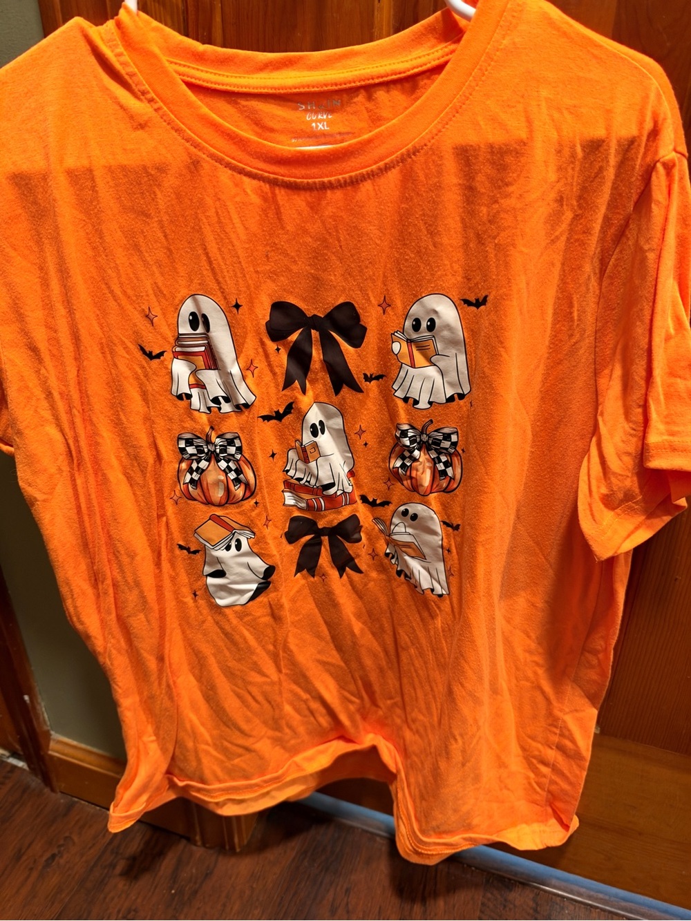 Orange Ghost Halloween Costume Shirt